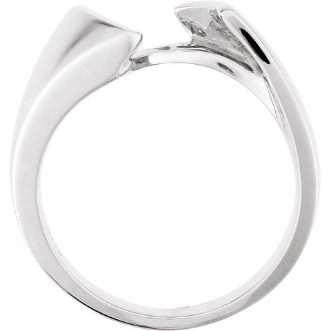 14k White Gold Shank for Peg Setting, Size 6