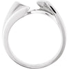 14k White Gold Shank for Peg Setting, Size 6