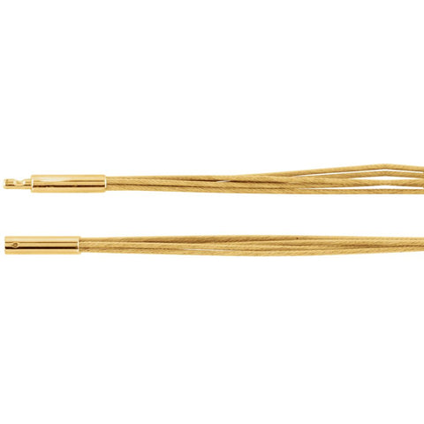 14k Yellow Gold 5-Strand Spiral 17" Chain
