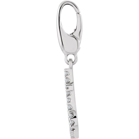14k White Gold Anchor Charm