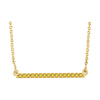 14k Yellow Gold 1/6 ctw. Yellow Diamond Bar 18-inch Necklace