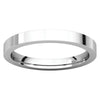 14k White Gold 2.5mm Flat Comfort Fit Band, Size 5