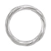 14k White Gold 6.5mm Hand Woven Band Size 7.00