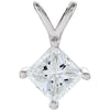 3/8 ct. Princess-Cut Diamond Solitaire Pendant in 14k White Gold
