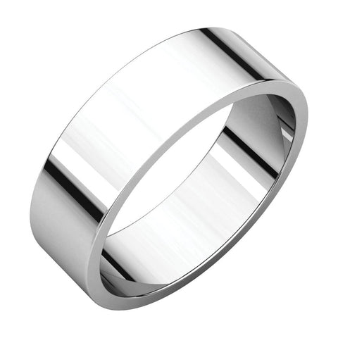Continuum Sterling Silver 6mm Flat Band, Size 10
