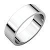 Flat Wedding Band Ring in Continuum Sterling Silver ( Size 10 )