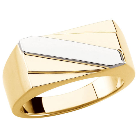 14K Yellow Men's Ring, Size 11
