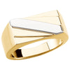 Two Tone Men's Wedding Band Ring in 14k Yellow Gold ( Size 10 )