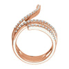 14k Rose Gold 1/2 CTW Diamond Spiral Wrap Ring, Size 7