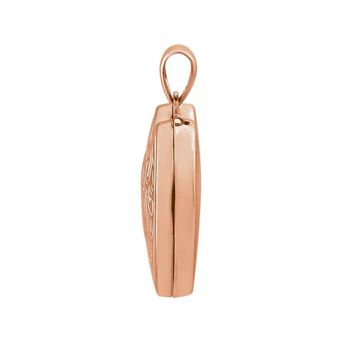 14K Rose Gold-Plated Sterling Silver Double Heart Locket
