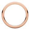 10k Rose Gold 6mm Knife Edge Comfort Fit Band, Size 7.5