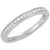14k White Gold 1/5 CTW Diamond Band, Size 7