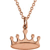 Crown 18-Inch Necklace in 14K Rose Gold