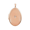Rose Gold Plated Sterling Silver 0.05 Ct Diamond Locket