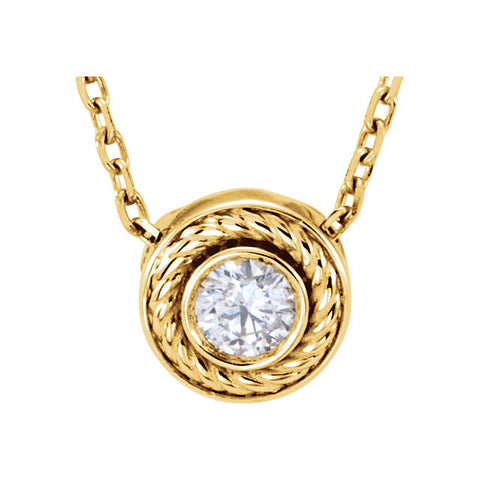 14k Yellow Gold 1/10 CTW Diamond Necklace