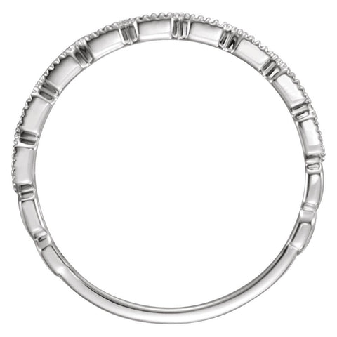 14k White Gold .08 CTW Diamond Ring Size 7
