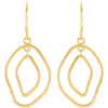 14k Yellow Gold Open Silhouette Earrings