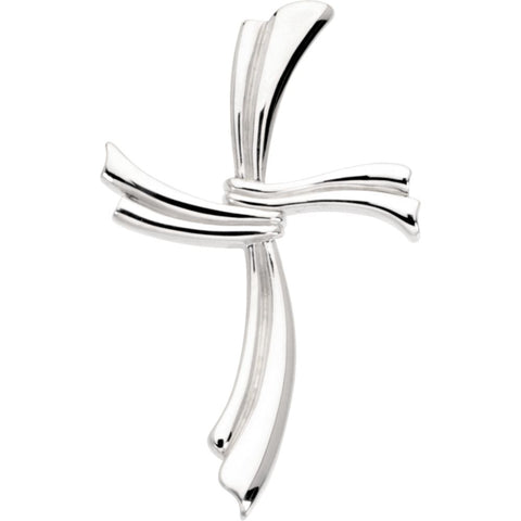 Sterling Silver Modern Cross Pendant