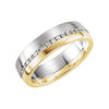 14k White & Yellow Gold 6mm 1/3 ctw. Diamond Comfort-Fit Wedding Band for Men, Size 11