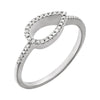 14k White Gold 1/10 ctw. Diamond Geometric Ring, Size 7