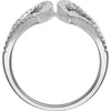 14k White Gold 1/2 CTW Diamond Freeform Ring, Size 7