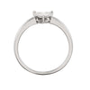 14k White Gold 1/8 CTW Diamond Heart Ring , Size 7