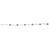 Line Blue Sapphire & Diamond Bracelet in 14K White Gold