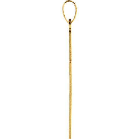 14k Yellow Gold 28x18mm Cross Pendant