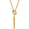 14k Yellow Gold Square 16.5" Necklace