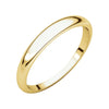 03.00 mm Half Round Tapered Band in 14K Yellow Gold ( Size 6.5 )