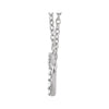 14k White Gold 1/6 CTW Diamond Rectangle Cluster 16-18" Necklace