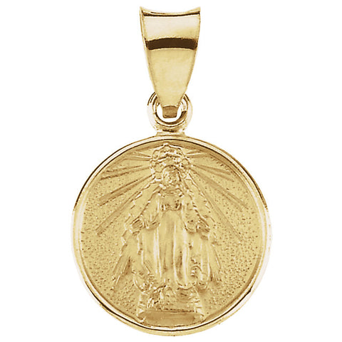 18k Yellow Gold 13mm Miraculous Medal