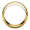 14k Yellow Gold 12mm Half Round Band, Size 8.5