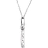 14k White Gold .05 CTW Diamond Cross 18" Necklace