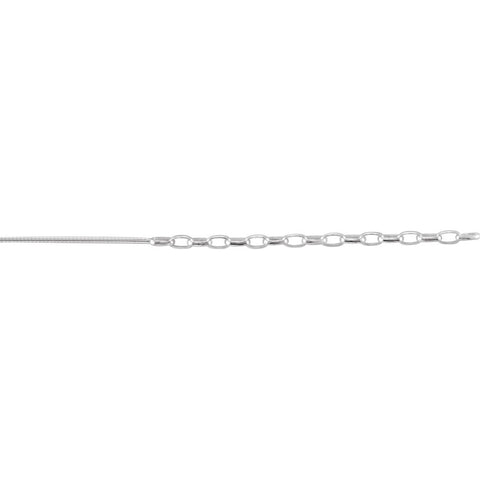 Sterling Silver 1mm Round Omega 16-18" Chain