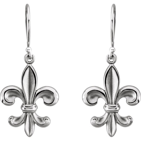 Sterling Silver Fleur-de-lis Earring