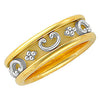 14k Yellow Gold Grooved Etruscan-Style Wedding Band, Size 7