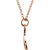 14k Rose Gold Tiny Posh Wishbone 16-18" Necklace