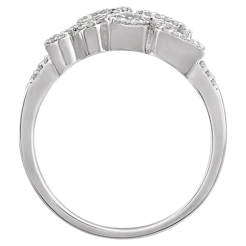 14k White Gold 1/6 CTW Diamond Ring, Size 7