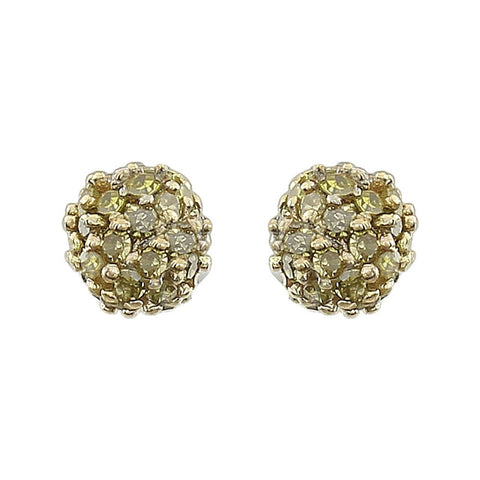 14k Yellow Gold 1/3 CTW Yellow Diamond Earrings