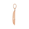 14k Rose Gold Hammered Square Pendant
