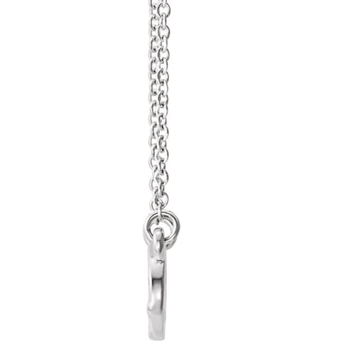 Sterling Silver Infinity-Inspired Knot Design 18" Necklace