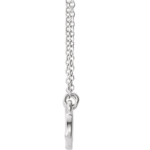 14k White Gold Infinity-Inspired Knot Design 18" Necklace