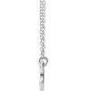 14k White Gold Infinity-Inspired Knot Design 18" Necklace