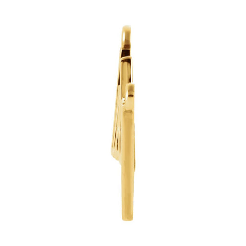 14k Yellow Gold "Lucky" Neck Trim Pendant Mounting