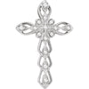14k White Gold 0.07 ctw. Diamond Cross Pendant