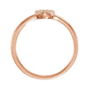 14k Rose Gold .06 CTW Diamond Circle Stackable Ring, Size 7
