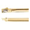 4 mm Two Tone Reversible Omega Chain in 14k White and Yellow Gold ( 18 Inch )