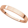 14k Rose Gold 2.5mm Flat Tapered Band, Size 6