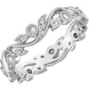 Eternity Anniversary Ring in 14k White Gold ( Size 7 )